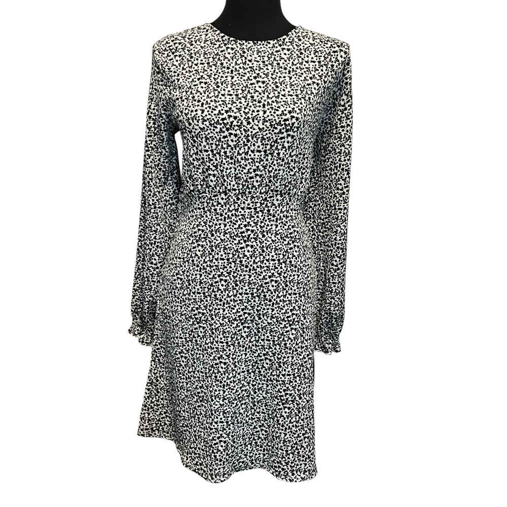 Art Class Girls‎ XXL Floral Print Long Sleeve Dress Casual Cute Black White Soft